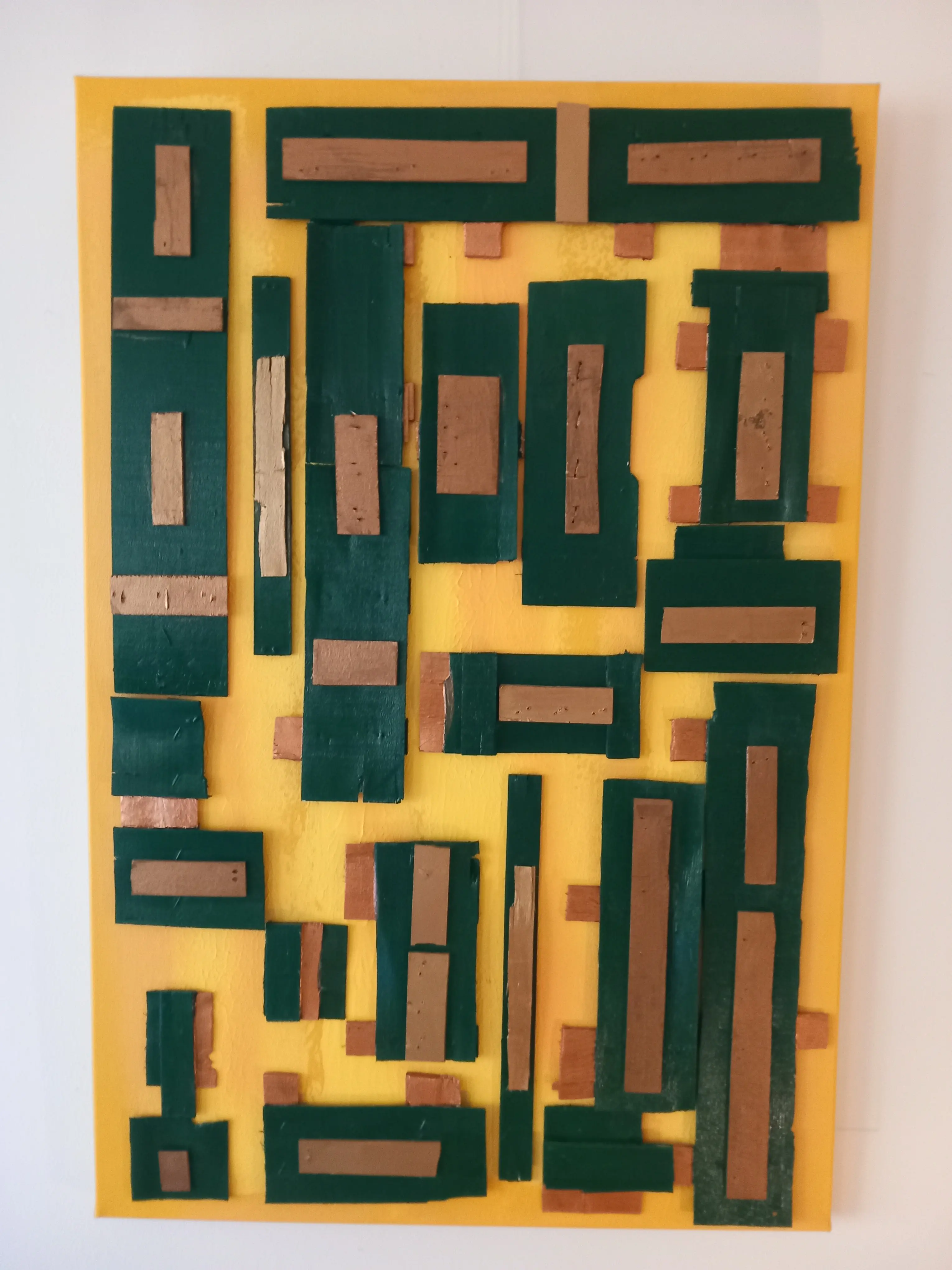 Bodem Geel donkergroen 90x60cm cm - Karl van Stek